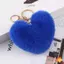Móc khóa lông trái tim mềm mại dễ thương thời trang Mặt dây chuyền in hình da báo sang trọng Túi Kawaii Đồ chơi nhồi bông quyến rũ ô tô Quà tặng ngày lễ tình nhân mới