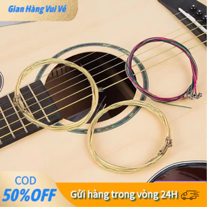 【48h】Bộ 6 dây đàn guitar acoustic màu sắc sặc sỡ, dây có đánh số, tiện lắp đặt, quà tặng ý nghĩa cho người chơi guitar.