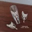 Ánh sáng cao cấp sang trọng|Viền Pháp Niche|Phụ kiện làm móng tay khâu Phong cách|Trang trí móng tay hình bướm hoa hồng bằng kim loại