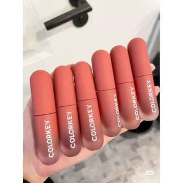 Kolaqi colorkey Lip Mud Mũm mĩm yk09 Son Môi Nhung Sương Môi Men Gương Môi Bùn Xám Hồng Học Sinh Nữ