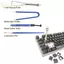 Ge 1 Bộ Bàn Phím Làm Sạch Bộ Dụng Cụ Kim Loại Keycap Kéo Thân Giá Đỡ Công Tắc Kéo Bôi Trơn Bút Lube Brush w / Túi Bảo Quản n