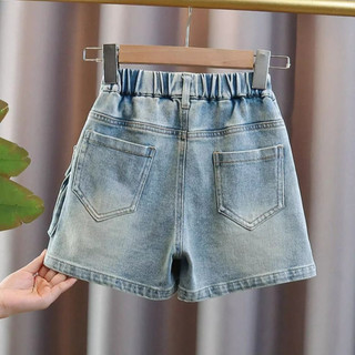 Quần short jean bé gái – Dáng chữ A năng động, túi hộp cá tính, mặc hè thoải mái