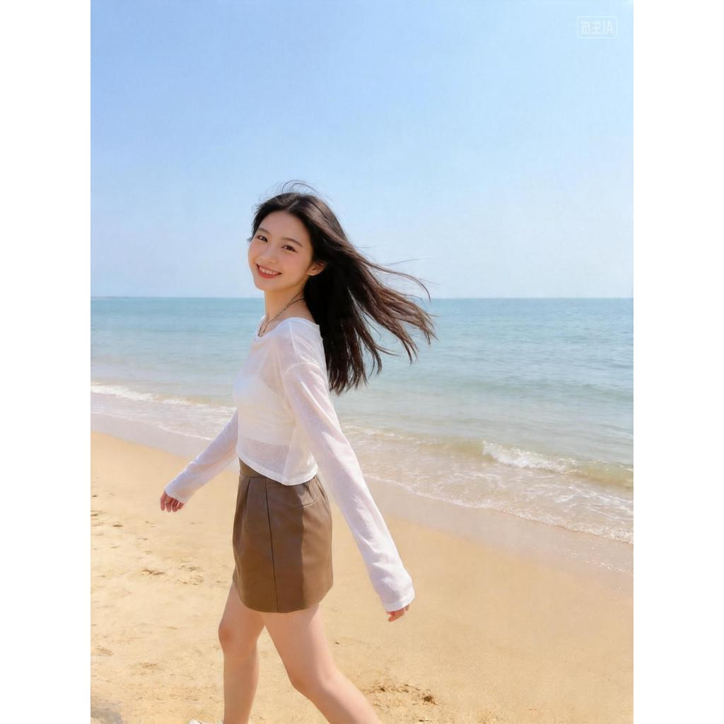 Milyfashion Lưới Đế Mùa Hè Chống Nắng Dài Tay T Mỏng Áo Ngắn Rời Mỏng Hơn Nhìn Top