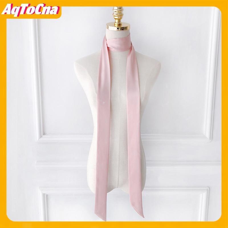 AqToCna Khăn Lụa Satin 5x200cm - Quàng Cổ Mỏng Dài & Dây Buộc Tóc