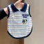 【Ready Stock】 Summer Pet Dog Clothes Contrast Color Striped Printed Breathable Vest Small Dog Bichon Schnauzer Maltese XA9n