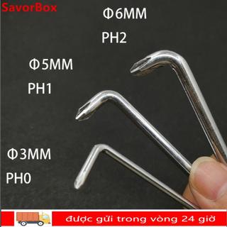 SAVORBOX 3 Cái / bộ Dụng Cụ Cầm Tay Tua Vít Tay Ngắn PH0 PH1 PH2 Cho Fender Không Gian hẹp Loại L