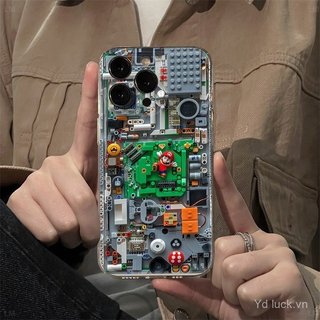 Khối xây dựng giống như trẻ em Vỏ bảo vệ trong suốt sáng tạo đơn giản Thích hợp cho iPhone 17promax / 16promax / 13 / 15pro / 12plus / 14 / 11pro / 14pro / 16plus / 15 / 17 / 14 Vỏ điện thoại chống va đập