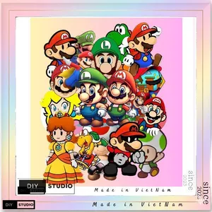 100 Sticker Super Mario trang trí mũ bảo hiểm điện thoại máy chơi game chống nước cực tốt