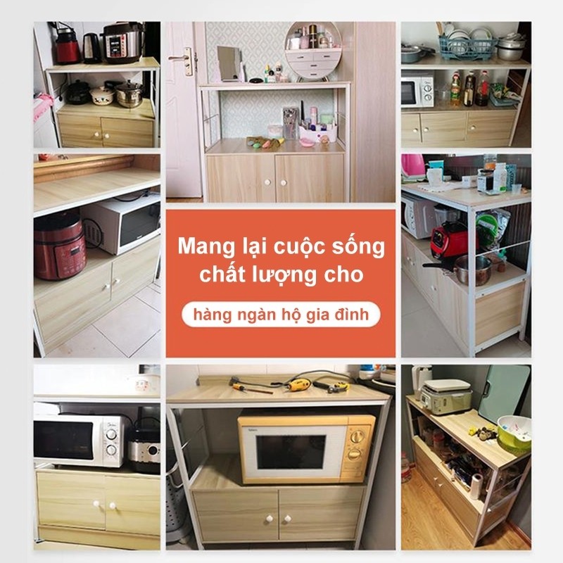 Kệ để đồ nhà bếp có tủ Kệ Lò Vi Sóng khả năng chịu tải mạnh mẽ  Kệ đựng đồ đa năng đẹp mắt