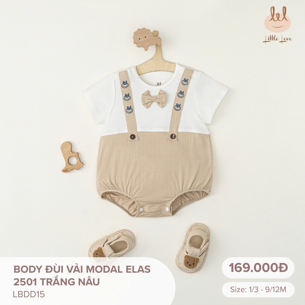 Bộ body đùi chất liệu modal dành cho bé Lil little Love (LBDD15)