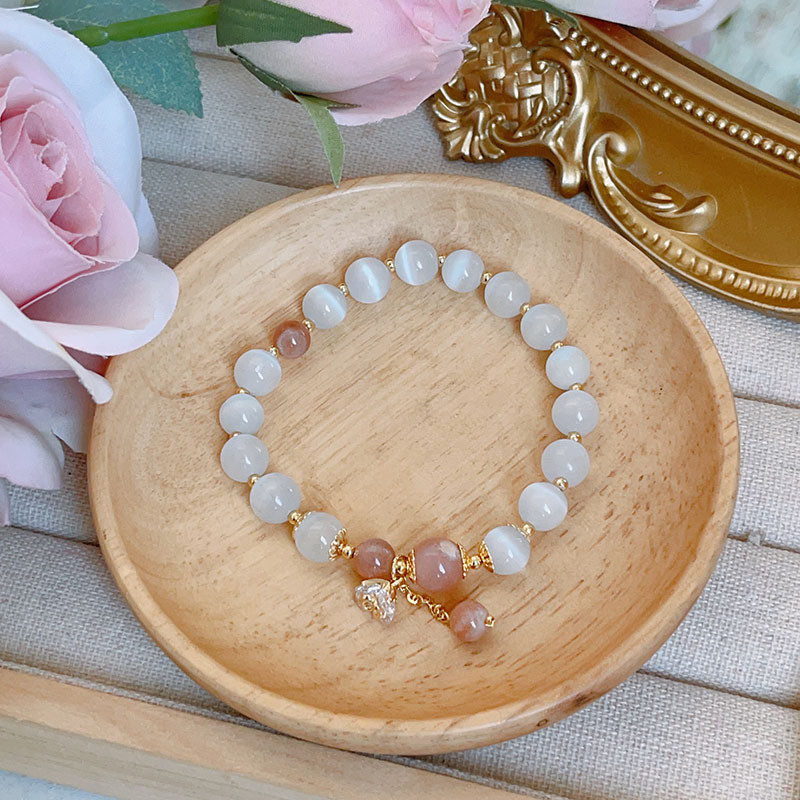 Vòng tay đá mắt mèo cá nhân thời trang mới