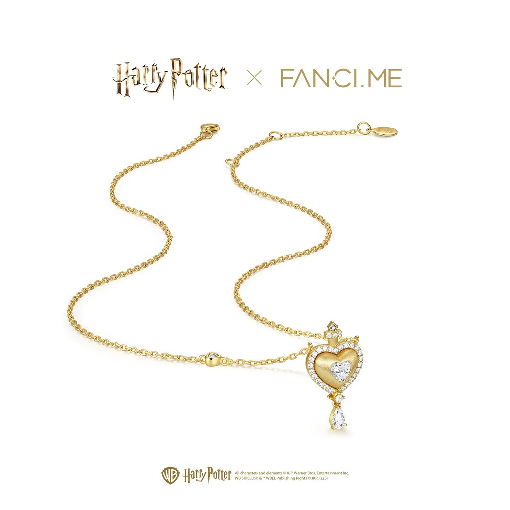 FanciMe x Harry Potter Love Potion Vòng cổ bạc Thiết kế kết cấu chải