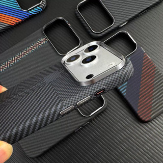 [JLK] Ốp Điện Thoại Sợi Carbon Kelvar Sang Trọng Cho iPhone 17 Pro Max Sạc Không Dây Từ Tính Siêu Mỏng Cứng Nhiều Màu Sắc