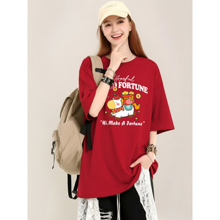 HIIXIIVI [2026 CNY Tết Nguyên Đán] Áo thun ngắn tay Oversize Unisex Áo thun cỡ lớn dành cho nữ Tees Ngựa OOTDS độc đáo