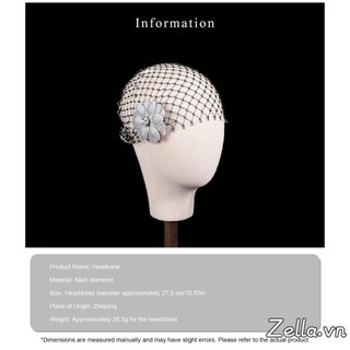 Nữ Lưới Viền Đầu Trang Trí Kim Cương Giả, Phụ Kiên Tóc Sang Trọng Cho Tiệc Cưới
