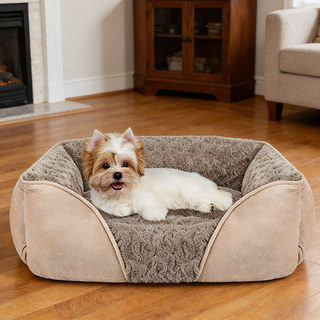 Giường cho chó lớn, Giường cho chó chỉnh hình chữ nhật, Giường Sofa cho thú cưng có thể giặt êm dịu mềm mại có thể giặt được với đáy chống trượt, dành cho chó nhỏ cỡ lớn vừa