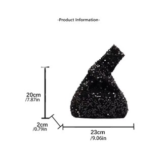 TONFASHION Handbag, Casual Cute Starry Sky Blingbling Sparkling Wrist Bag, Trendy Art Fashion Knot Portable Evening Bag Shoulder Bag