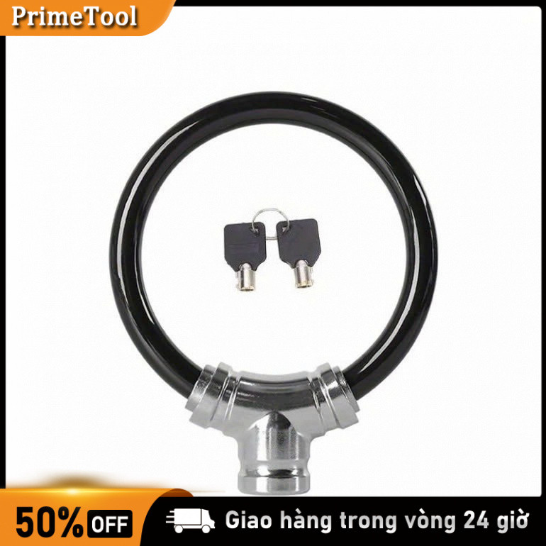 Khóa xe chống cắt - Đa năng, cho xe 2 bánh, Khóa Dây, Chìa, Chống Trộm, Bằng Hợp Kim Kẽm, Chống Cắt