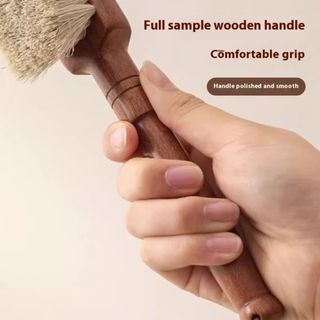 Bàn chải giường SEENDIPIE, Bàn chải loại bỏ bụi tay cầm dài lông mềm, Gỗ sồi chống tĩnh điện bền bỉ Không có cặn Sofa Bàn chải hiện vật vệ sinh gia đình