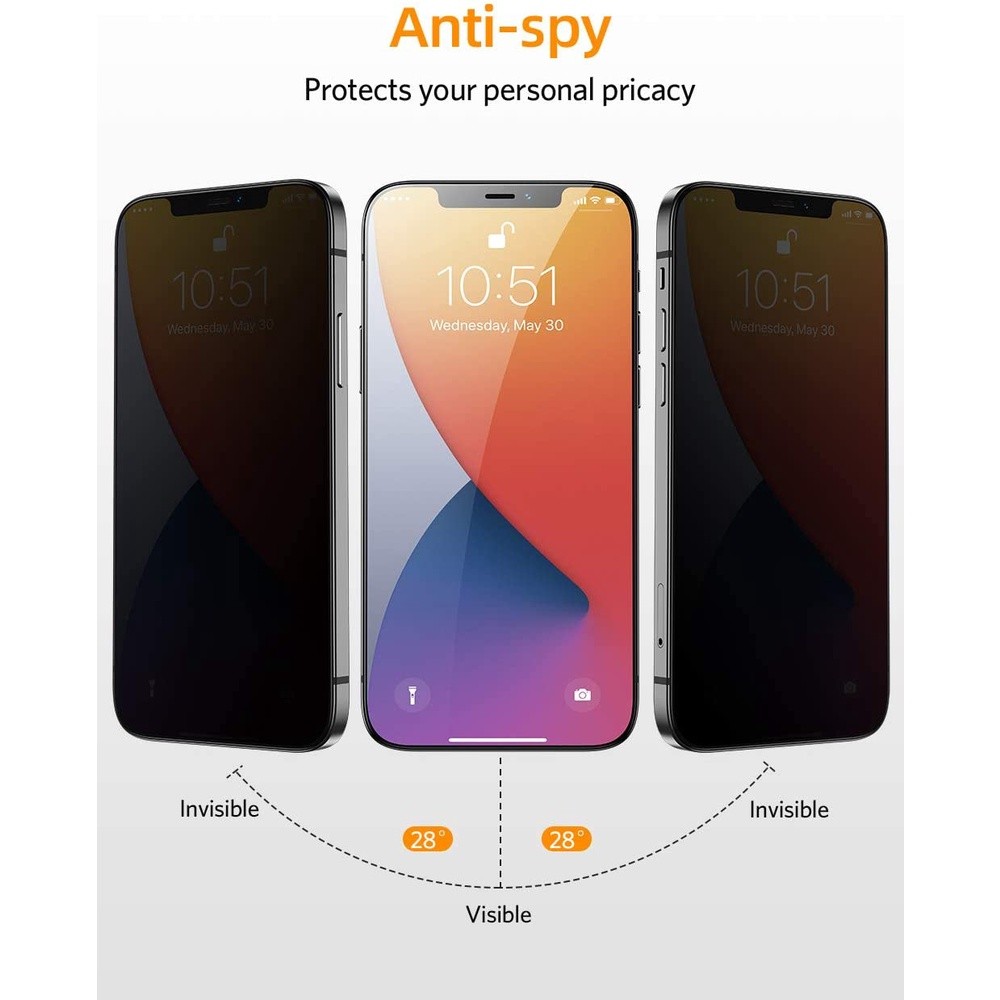 Full Cover Riêng Tư Kính Cường Lực Cho iPhone 17 17e 16e 16 15 14 13 12 11 Pro Max Air Mini XR XS Max 8 7 6 6s Plus SE Phim Bảo Vệ Màn Hình Chống Gián Điệp