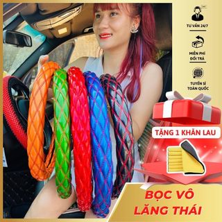 Bọc Vô lăng Thai nhiều mầu xe con, xe tải size 36-49cm Nội Thất