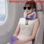 ICUCKO Túi Gối Cổ Xốp, Túi Gối Cổ Hình Chữ U PU Nhiều Màu Sắc, Hộp Gối Hỗ Trợ Cổ Tử Cung Di Động EVA Máy Bay Sử Dụng