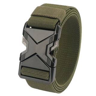 X - Khóa Thắt Lưng Nam Tự Động Đàn Hồi, Da Vải Nylon, Phù Hợp Thời Trang Ngoài Trời
