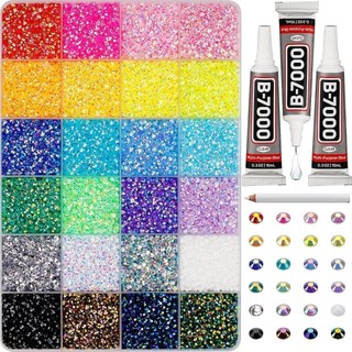 Bộ kim cương giả nhựa FILL, Thạch thạch lấp lánh nghệ thuật, Hot Nhiều màu DIY Trang trí Bedazzling Kim cương giả để trang trí kính