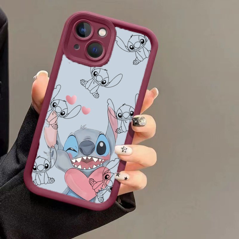 Tương thích với Tecno Spark 40C 40 Pro + GO2 2S Camon 40 Pro 40 Premier 10C POVA6NEO Ốp Điện Thoại Dễ Thương Stitch Thiên Thần Trái Tim Tình Yêu Silicon Mềm