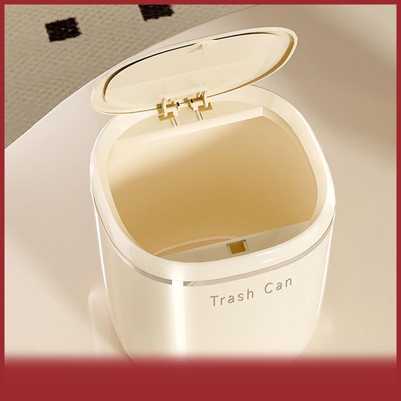 COD Thùng rác mini để bàn dùng trong gia đình Thùng rác thiết kế đẹp mắt mở nắp bằng cách nhấn