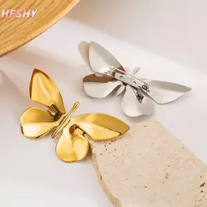 HFSHY Khăn Pin Ve Áo Bóng Bướm Thổ Cẩm, Phụ Kiện Sang Trọng cho Nữ