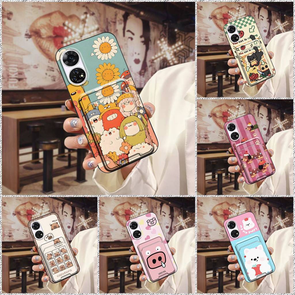 Ốp lưng mềm cho điện thoại ZTE A303ZT, khe cắm thẻ, họa tiết graffiti hoạt hình, bền, dễ thương, bảo vệ toàn diện