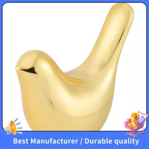 Nhà Các Bức Tượng Nhỏ Gốm Hiện Đại Chim Tượng Động Vật Điêu Khắc Trang Trí Nhà Cửa Thủ Công Gốm Vàng
