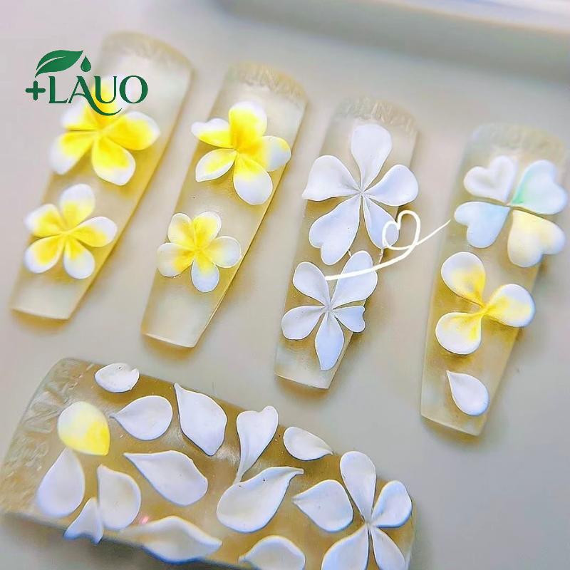 Springevenstar 3D Silicone Hoa Móng Tay Nghệ Thuật Khắc Khuôn Acrylic Hibiscus Hoa Năm Cánh Hoa DIY Móng Tay Nghệ Thuật Trang Trí Bản Mẫu Trong Suốt Springevenstar