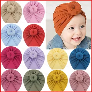 BH2 Màu Trơn Sơ Sinh Băng Đô Cho Bé Gái Trẻ Sơ Sinh Turban Đầu Phụ Kiện Tóc Mũ Mũ Cho Trẻ Em Đầu Bé