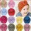 BH2 Màu Trơn Sơ Sinh Băng Đô Cho Bé Gái Trẻ Sơ Sinh Turban Đầu Phụ Kiện Tóc Mũ Mũ Cho Trẻ Em Đầu Bé