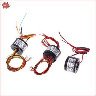 Vòng dẫn điện vòng trượt xuyên lỗ N & X, Bàn chải điện Trục rỗng thu nhỏ 5mm / 7mm 2 kênh 4 kênh 6 kênh màu 2A.