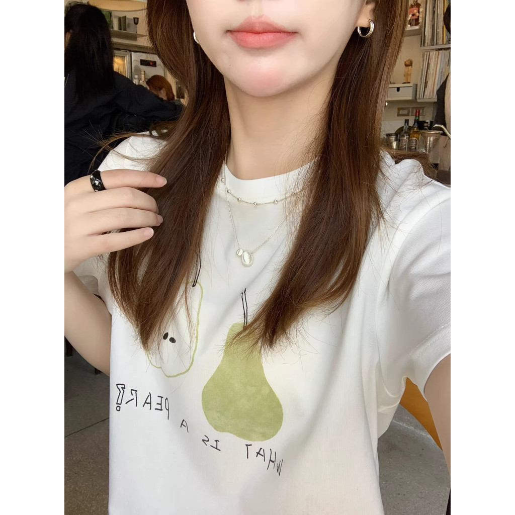 SUXI Áo Thun Ngắn Tay In Họa Tiết Dễ Thương Cho Nữ Mùa Hè 260408