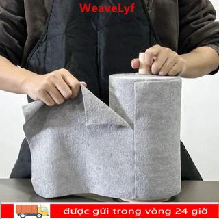 WEAVELYF Khăn lau sợi nhỏ thấm hút 20 cái/cuộn, dùng cho nhà bếp, bộ đồ ăn, chống dính