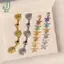 Mặt dây chuyền cubic zirconia nhiều màu, điều chỉnh chiều dài được, dùng làm phụ kiện necklace hoặc Bracelet