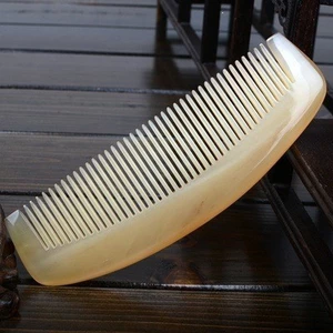 F Tự Nhiên Cừu Sừng Lược Chống Tĩnh Điện Tóc Masage Sừng Lược Dễ Thương Bạn Gái Túi Lược Với Gỗ Đàn Hương Lược 3GZH