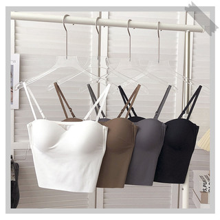 Áo lót nữ kiểu camisole mỏng nhẹ, không đường may, ôm sát ngực, nâng ngực, có chun.