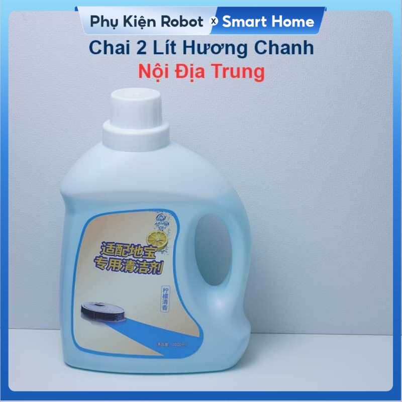 Nước Lau Sàn Nhà Cao Cấp Cho Robot Hút Bụi Lau Nhà Mùi Hoa Chuông Xanh, Hoa Chanh & Hương Tự Nhiên, Hàng Nội Địa Trung