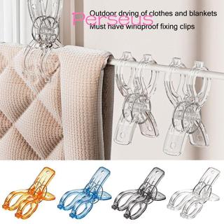 MEGOCE 4 Giá Phơi, Kẹp Chăn Nhựa Trong Suốt, Di Động Chống Gió Chống Trơn Trượt Quần Áo Giặt Quần Áo Chân Phòng Ngủ
