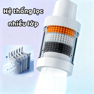 Đầu Lọc Nước Thông Minh Xoay 360 Độ Tăng Áp Thiết Kế 3 Lớp Lọc Sạch Tạp Chất, Cân Bằng Độ PH