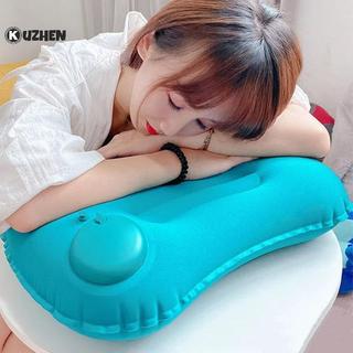 KUZHEN gối bơm hơi ngoài trời di động, nhẹ, mềm, hỗ trợ cổ và thắt lưng cho cắm trại, xe hơi