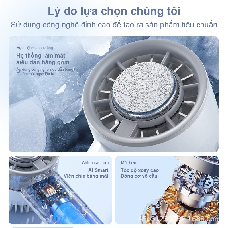 quạt cầm tay Mini Có Tính Năng Chườm Lạnh - Sạc USB, Thời Lượng Pin Lâu, Cầm Tay Tiện Lợi