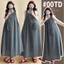 Váy bà bầu mùa hè Cotton nguyên chất sọc Plus Size Váy Vest