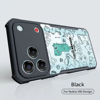 Vỏ Điện Thoại Acrylic Cho Nubia V80 Max Ốp Lưng Nubia V80 V70 Thiết Kế V80 Pro V70 Max Sang Trọng Siêu Mỏng Khung Đen Chống Rơi Chống Trầy Xước Vỏ Bảo Vệ K07-K10
