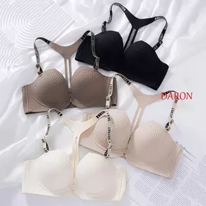 Áo ngực đẩy lên không dây DARON, Áo ngực liền mạch chữ V sâu dành cho nữ, Đồ lót liền mạch chống sốc thoải mái Áo ngực khóa trước Yoga